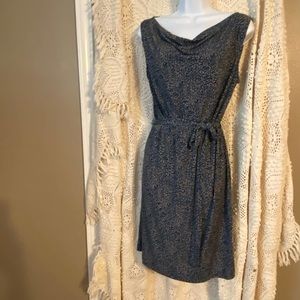 Banana Republic Sz M Knit Cheetah Dress, Green and Tan